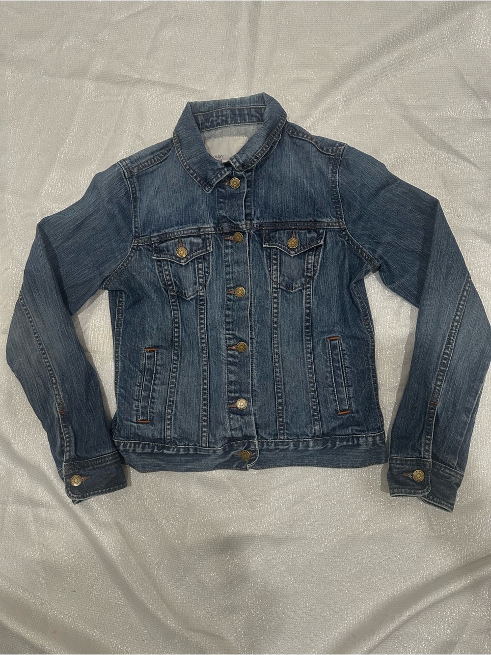 Old Navy Dark Blue Denim Jacket with Button Front